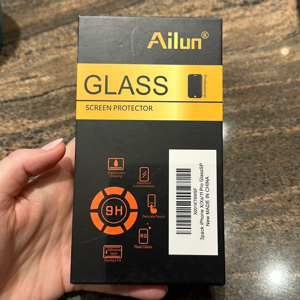 Ailun iPhone X/Xs/11Pro Glass Screen Protector - 3pack